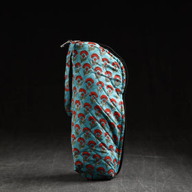  Blue Sanganeri Block Printed Cotton 1L Water Bottle Cover