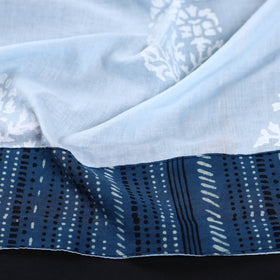 Blue - sanganeri printed cotton blouse piece 23