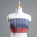 Blue - Sanganeri Block Printed Cotton Blouse Piece