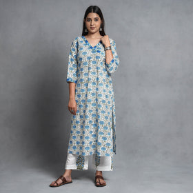 Sanganeri Kurta with Palazzo & Dupatta Set
