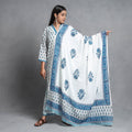 Sanganeri printed cotton kurta with palazzo & dupatta set