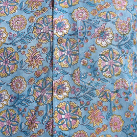Blue Sanganeri Block Printed Cotton Men Full Sleeve Shirt