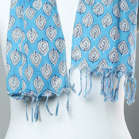 Buy Sanganeri Block Printed Cotton Stole with Tassels 89 Online at iTokri.com