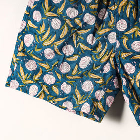  Sanganeri Block Printed Cotton Unisex Boxer/Shorts 
