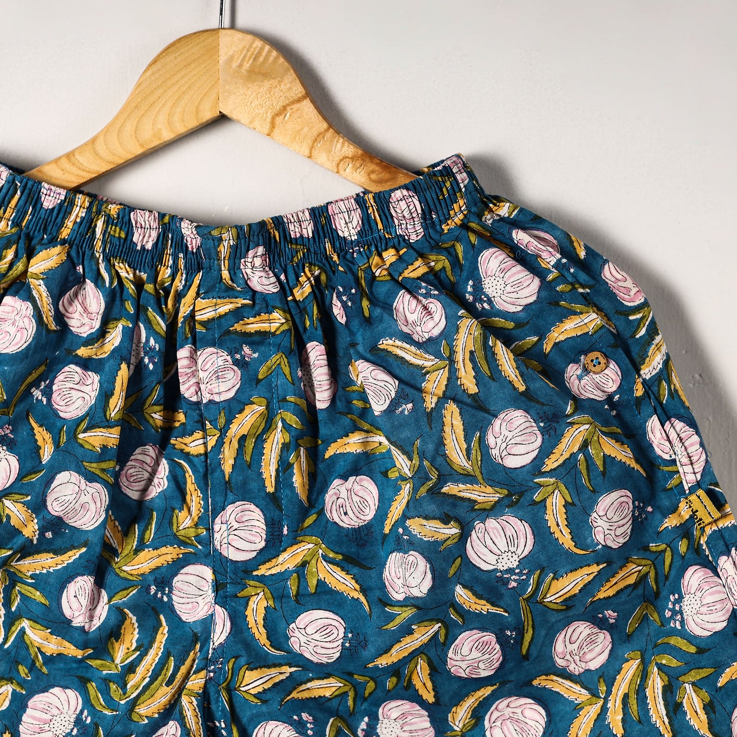  Sanganeri Block Printed Cotton Unisex Boxer/Shorts 