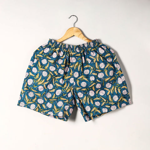  Sanganeri Block Printed Cotton Unisex Boxer/Shorts 