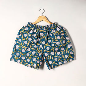  Sanganeri Block Printed Cotton Unisex Boxer/Shorts 