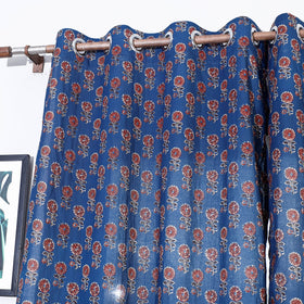  Sanganeri Block Printed Cotton Window Curtain (5 x 3 Feet) (Single Piece) Online at iTopkri