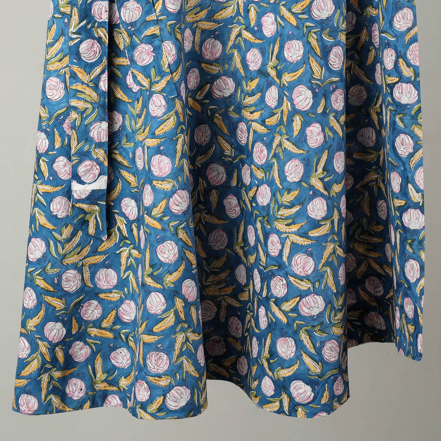  Sanganeri Block Printed Cotton Wrap Around Skirt