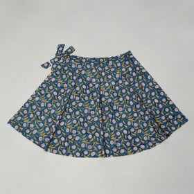  Sanganeri Block Printed Cotton Wrap Around Skirt