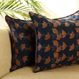 Blue - set of 2 cotton pillow covers 07 - handcrafted