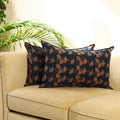 Blue - set of 2 cotton pillow covers 07 - handcrafted