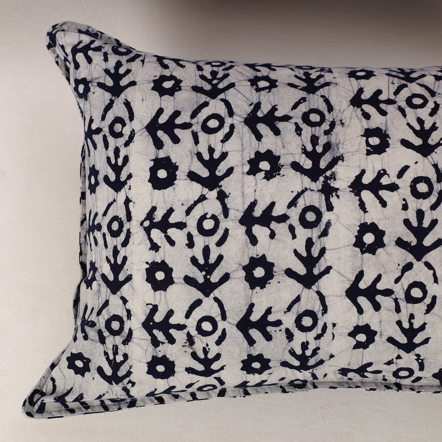 Blue - set of 2 hand batik cotton pillow covers 08