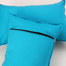 Blue - set of 2 kantha stitch cotton pillow covers 23