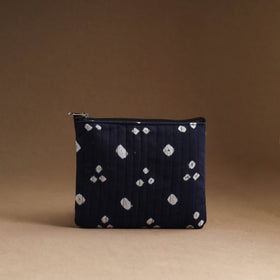 Blue - set of 3 - handmade cotton utility pouches 01