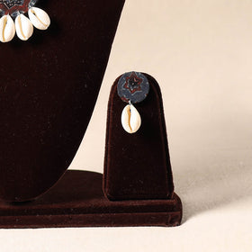 Blue Shell Work Fabart Necklace Set