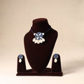 Blue Shell Work Fabart Necklace Set