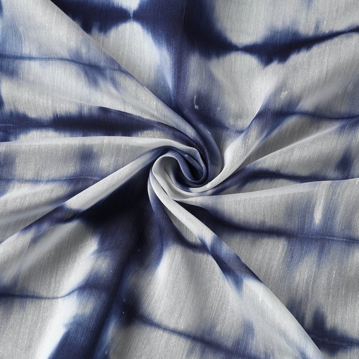 Blue - shibori tie-dye chanderi silk handloom fabric