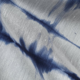 Blue - shibori tie-dye chanderi silk handloom fabric
