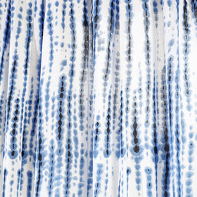 Blue - Shibori Tie-Dye Cotton Door Curtain - Set of 2 (6.6 x 4 feet)