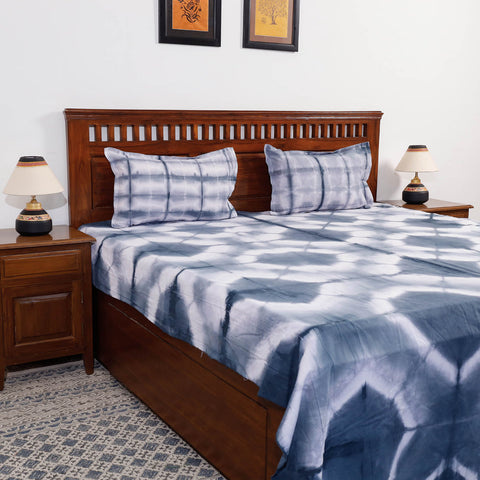 Buy Tie & Dye Cotton Double Shibori Bed Sheet Set