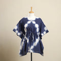 Buy Blue Shibori Tie & Dye Cotton Kaftan