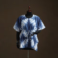 Shibori tie-dye cotton kaftan (short) 11 - handcrafted