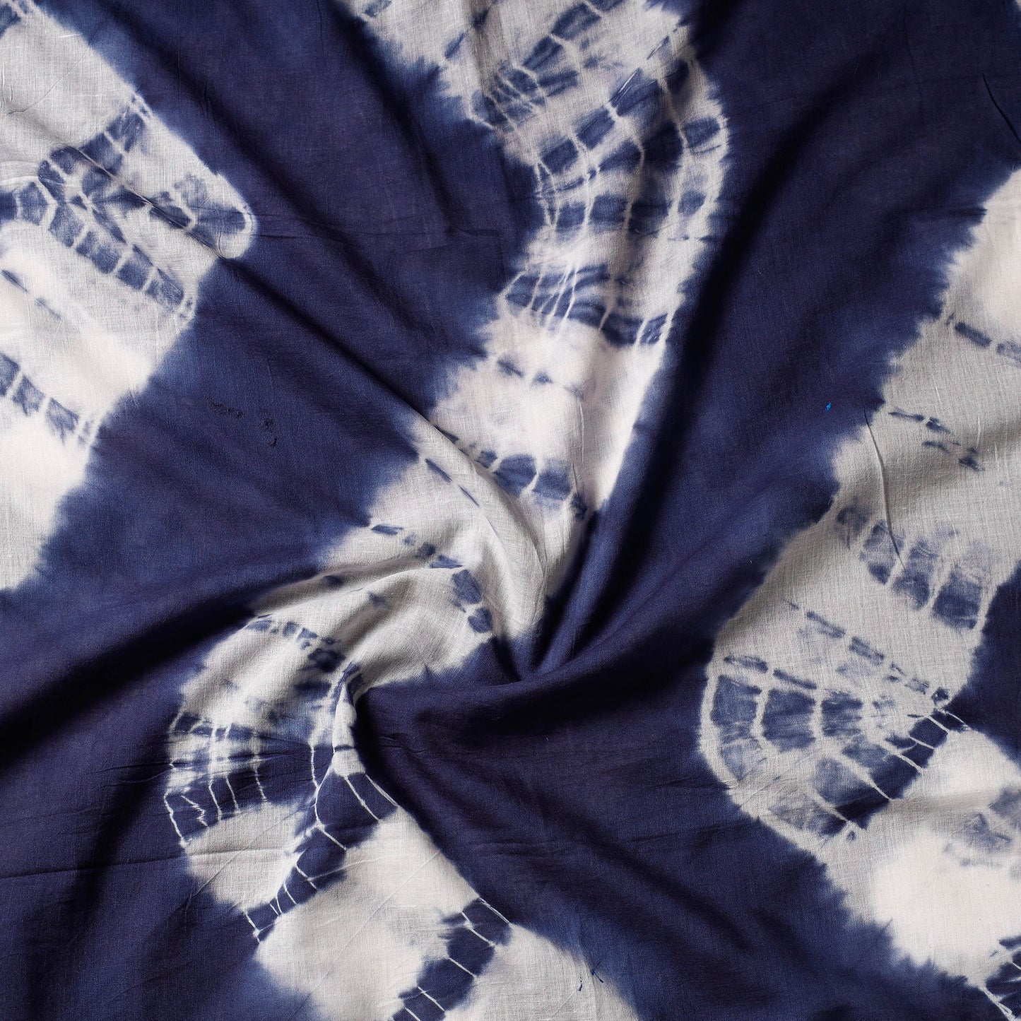 Blue Shibori Tie-Dye Precut Cotton Fabric 