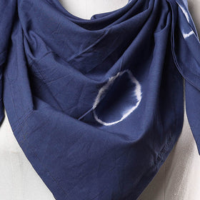 Blue - Shibori Tie-Dye Cotton Scarf