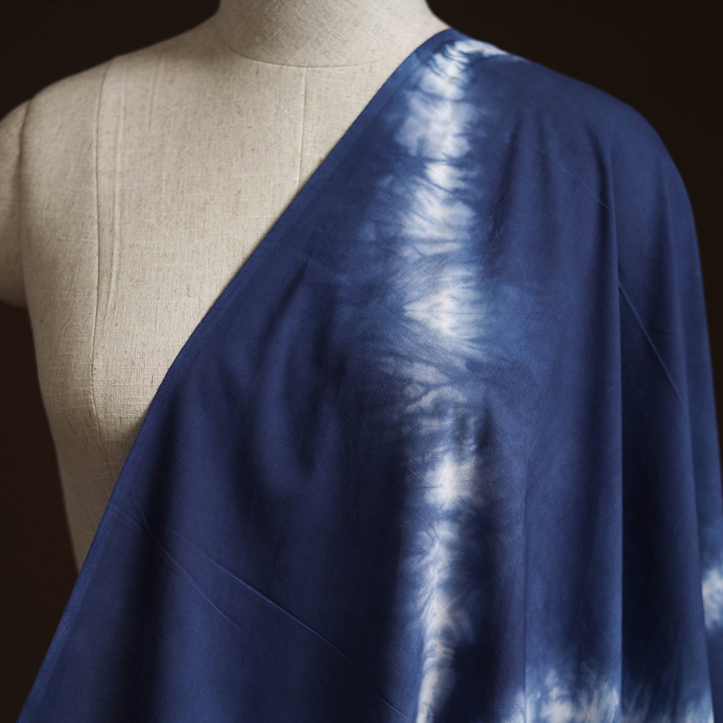 Shibori tie-dye pure mul cotton fabric 05 - handcrafted