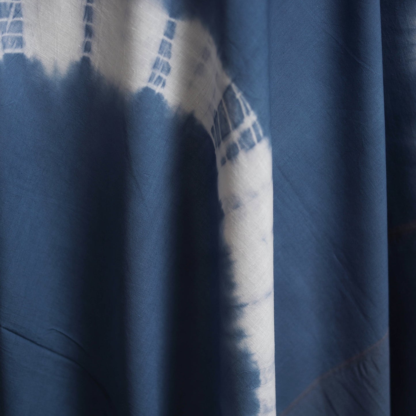 Shibori tie-dye pure mul cotton fabric 13 - handcrafted