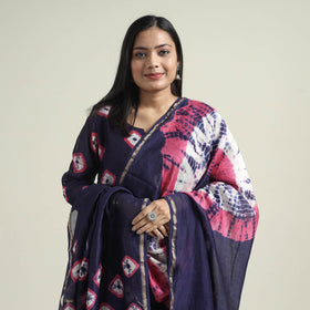  Shibori Kurta with Palazzo & Dupatta Set
