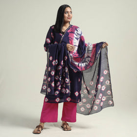  Shibori Kurta with Palazzo & Dupatta Set
