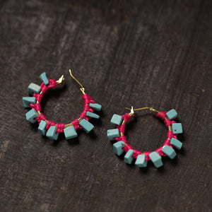 Buy Shivani Handmade Thread & Stone Work Earrings 19 Online at iTokri.com