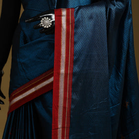 Silk cotton khun saree with ilkal pallu chikki paras border