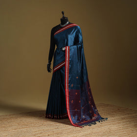 Silk cotton khun saree with ilkal pallu chikki paras border