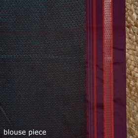 Silk cotton khun saree with ilkal pallu chikki paras border