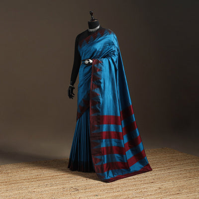 Silk ilkal saree with temple border 11 - handcrafted