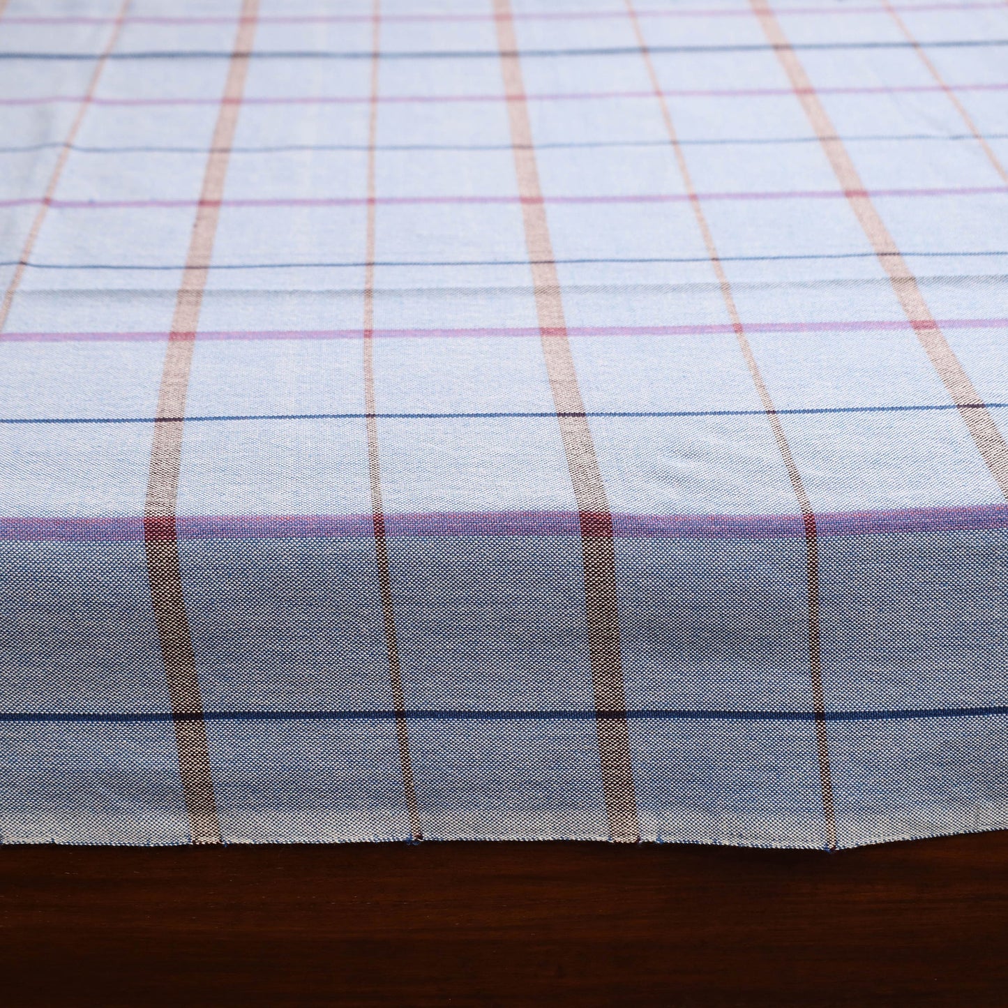 Blue - single handloom cotton bed sheet (90 x 60 in) 106