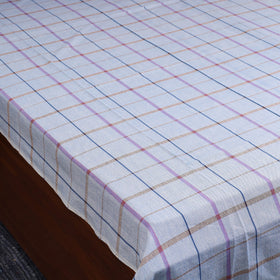 Blue - single handloom cotton bed sheet (90 x 60 in) 106