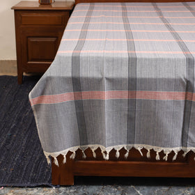 Blue - single handloom cotton bed sheet (90 x 60 in) 114