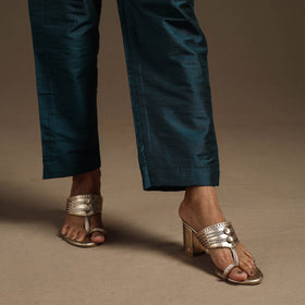 Slub silk elasticated plain pant 04 - handcrafted