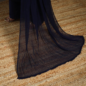 Blue - slub silk embroidered plain kurta set (set of 3) 12