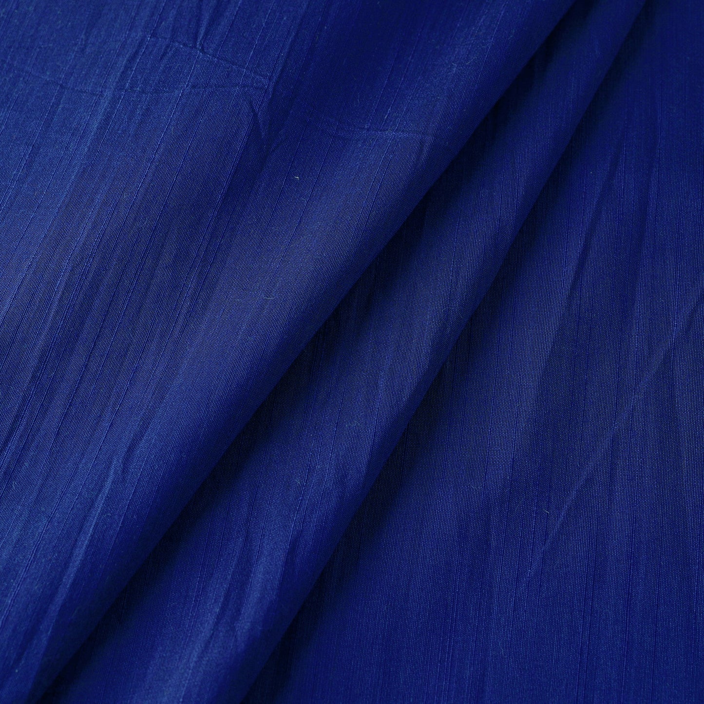 Blue Slub Silk Plain Fabric 