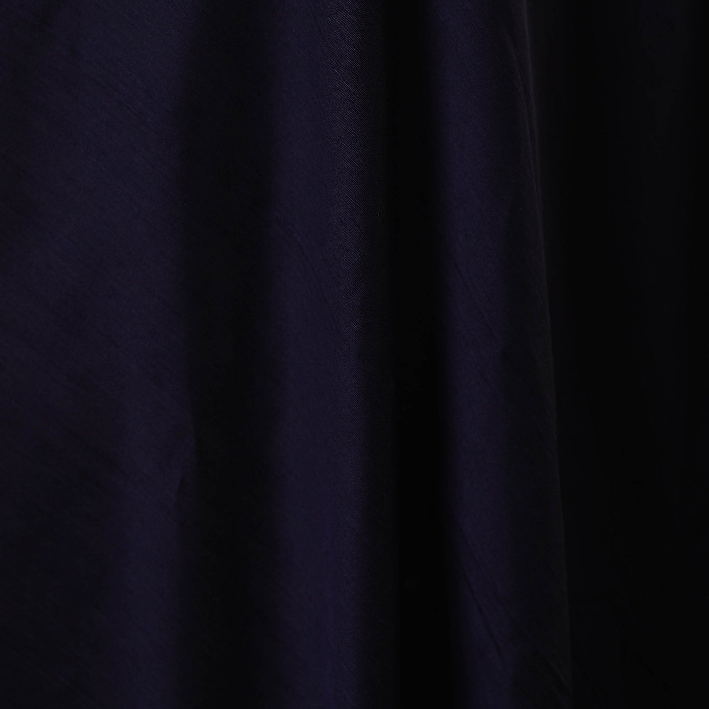 Blue - slub silk plain fabric 06 - handcrafted