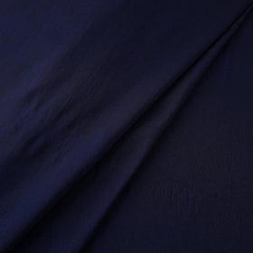 Blue Plain Slub Silk Fabric 