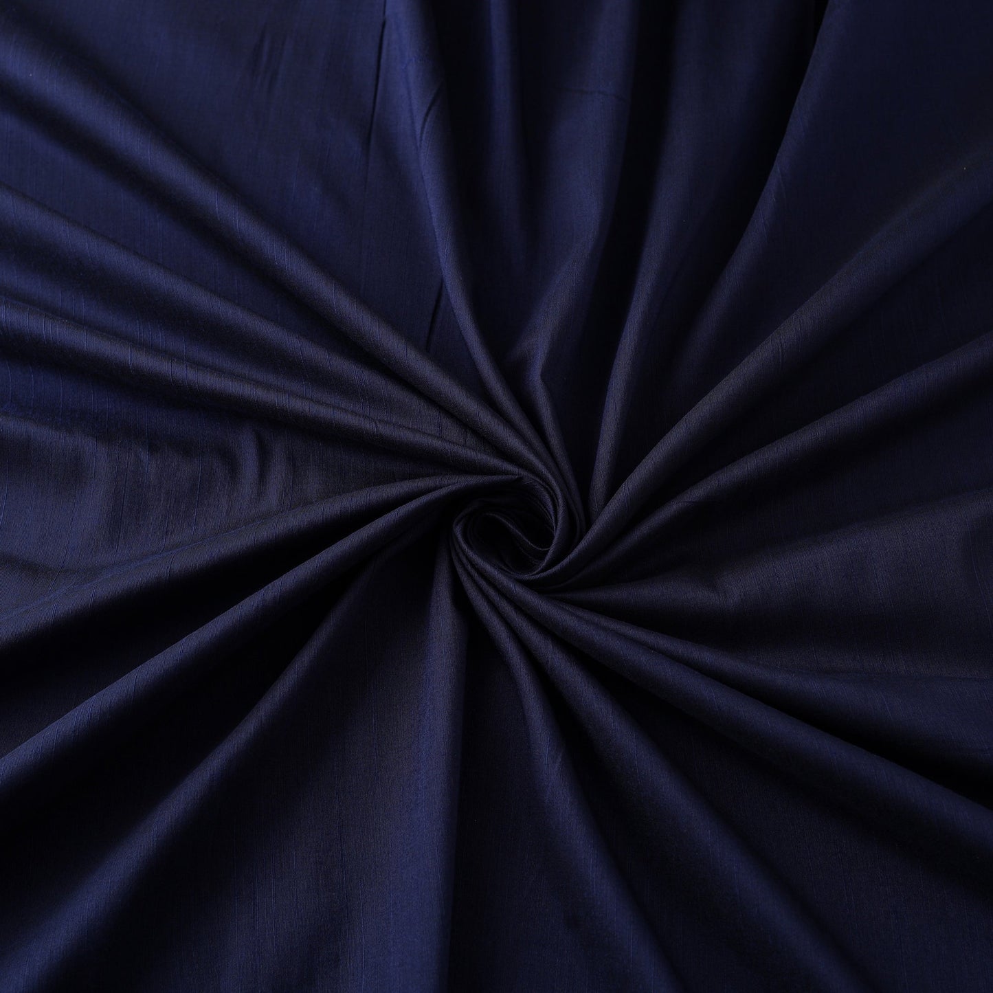 Blue Plain Slub Silk Fabric 