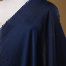 Blue - slub silk plain fabric 08 - handcrafted