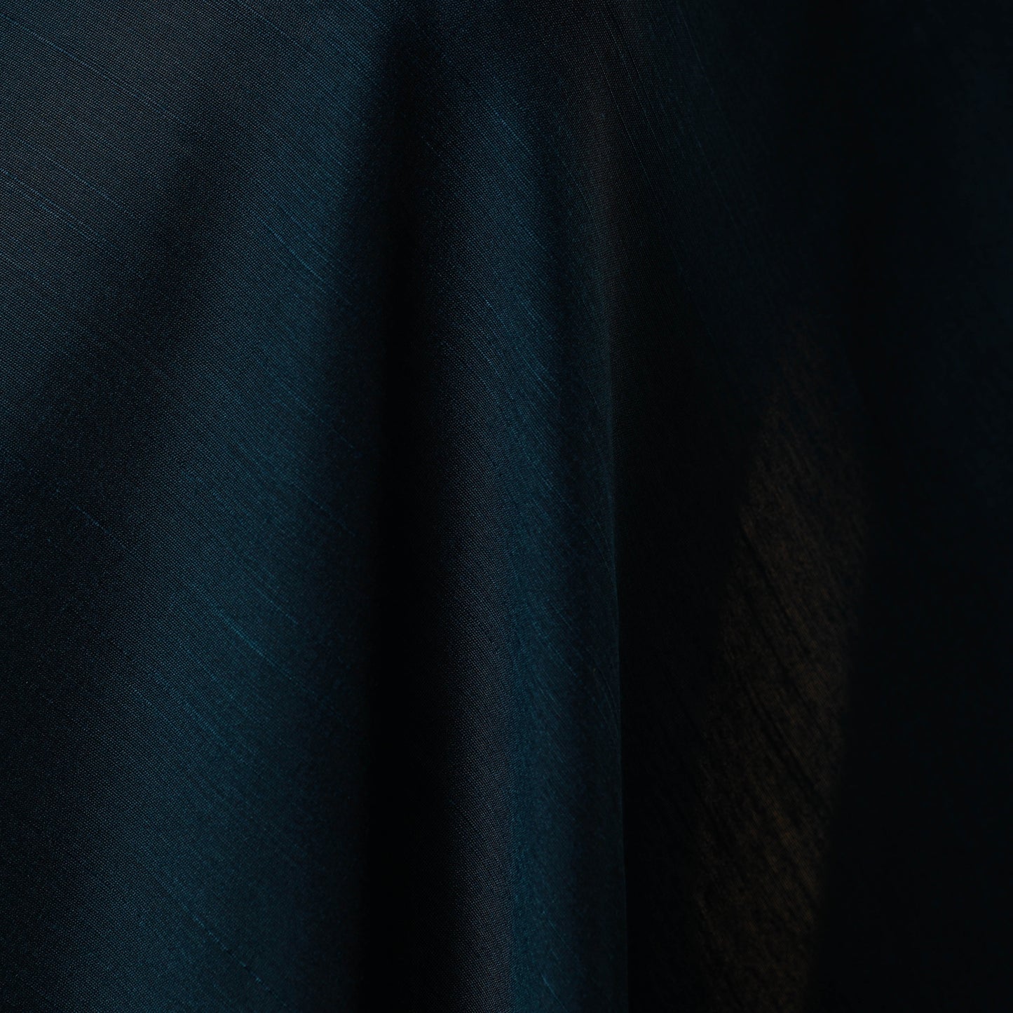 Blue - slub silk plain fabric 08 - handcrafted