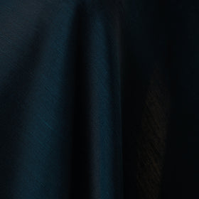 Blue - slub silk plain fabric 08 - handcrafted